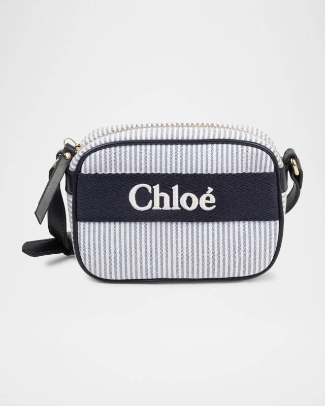 Girl's Stripe Logo Crossbody Bag